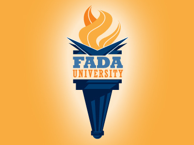 FADA University car education flames logo torch