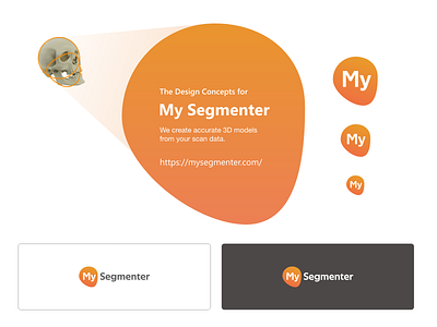 MySegmenter Logo Concept 3dmodel adobexd appicon creative design desktop app futuristic latest trend logo modern print shapes skull web mobile