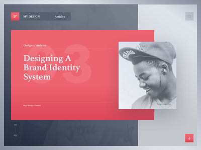 Design/ Brand Identity System design home landing layout profile work