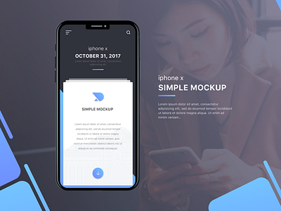 Mockup design creative design gradient iphone landing latest mobile mockup x