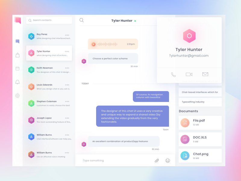 Chat landing (Dashboard) by shinesmon on Dribbble