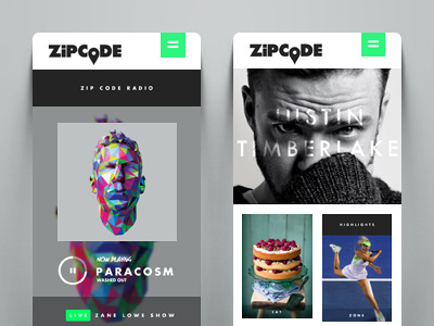 Zipcode interactive mobile music music player player website