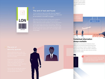 Article Page airport article editorial future futuristic illustration magazine retro ui visual design