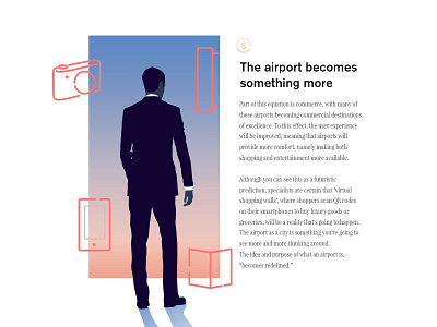 Airport shopping airport editorial future illustration travel travelling ui vector web