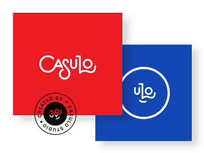 Logo Casulo blue brand branding flat identity logo logotype red vector