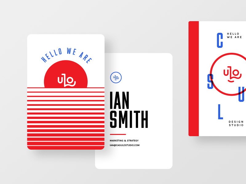 Business Cards logotype identity vector flat blue red brand branding logo