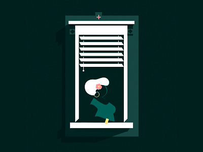 Window character house illustration vector window woman