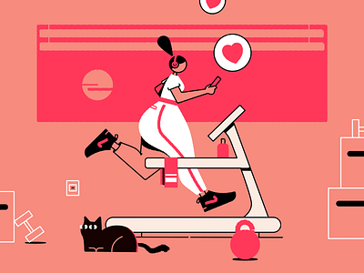 Running affinity affinity designer affinitydesigner character gym home illustration like social vector