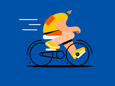 Cyclist affinity affinitydesigner bicycle bike character cycling illustration tour vector