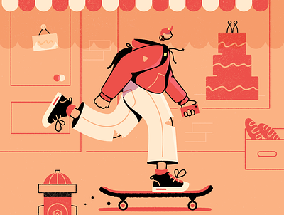 sk8ter affinity character illustration skate skateboard street vector