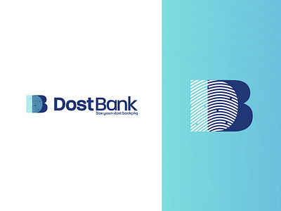 Dost Bank app bank bank logo banking logo branding card db logo finger fingerprint logo touch wallet