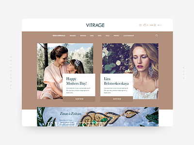 VITRAGE ecommerce eshop jewellery minimalistic photography product products sale ui ux web website