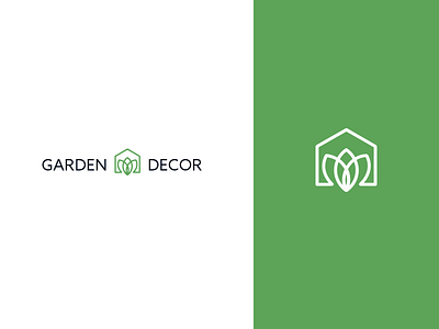 Garden Decor brand identity decor garden green house icon logo nature shop