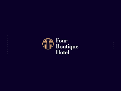Four Boutique Hotel boutique branding branding design elegant four hotel hotel logo idendity logo symbol logotype