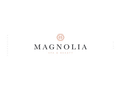 Magnolia Spa & Beauty beauty cosmetic girl magnolia mark minimal minimalism modern monogram ornament pink rose gold salon spa logo space