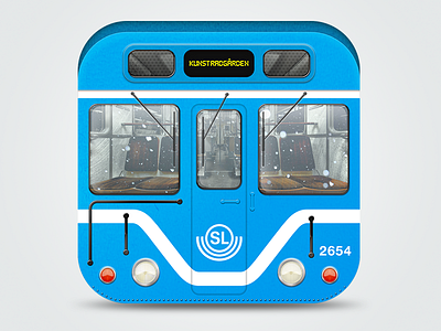 Tunnelbanan icon ios ipad iphone stockholm subway train window