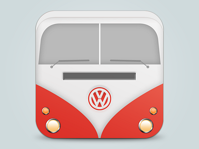 Vw app car draft icon ios ipad iphone mobile ui van vw