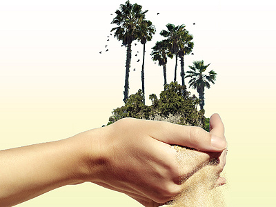 International Campaign Poster advertising design digital art eco eco friendly mauritius palm tree photo photo manipulation sand tropical