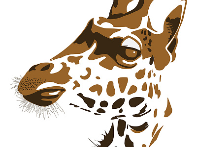 Vector Giraffe Poster/Screen Print digital art giraffe michigan portrait poster poster design screen print student typography usa vector vector art