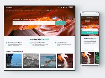 Tripadvisor clean design figma inspiration minimal ui ux web