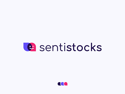 Sentistocks logo ai branding emoji logo