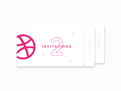 2 Dribbble Invitations draft invitation invitations