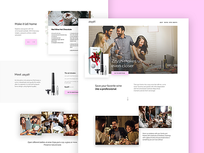 Zzysh Landing Page landing landing page minimal pink web