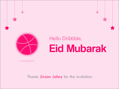 Hello Dribbble! eid eid mubarak first shot hello dribbble