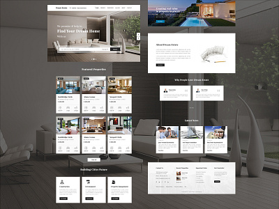 Real Estate Website home rent home sell housing interaction design real estate ui ux web design website