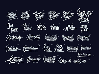 Sourkrauts lettering logo