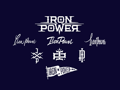 Iron power calligraphy clothing design illustration lettering logo t-shirt type typography