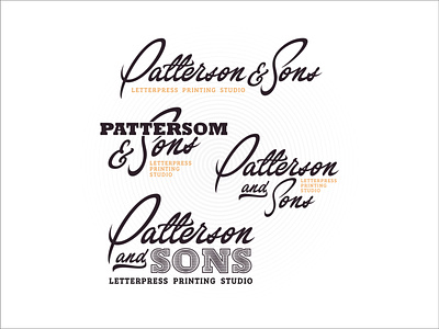 Patterson & Sons calligraphy design illustration lettering logo type typography