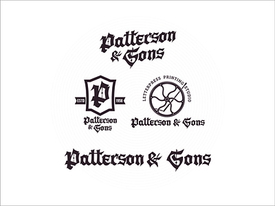 Patterson & Sons 2 calligraphy design illustration lettering logo type typography