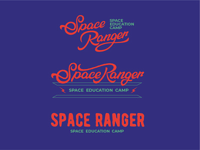 Lettering logo for "Space Ranger" branding calligraphy clothing design illustration lettering logo type typography