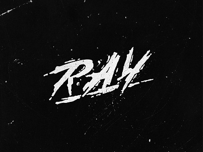 One of the versions of the logo «Ray» brush brushpen calligraphy clothing custom lettering typography