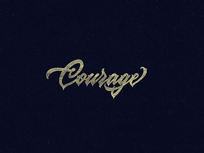 Courage - lettering logo brush brushpen calligraphy custom lettering type typography