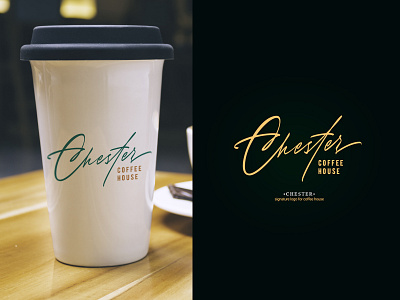 Chester Coffee House - signature logo brand design branding calligraphy design lettering logo logotype design