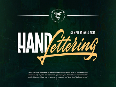 Hand Lettering compilation #4 2K19 on Behance branding brushpen calligraphy clothing lettering print type typography vector