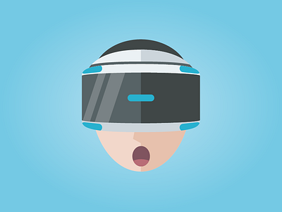 Icon for Playstation VR flat design icon illustration illustrator playstation vr