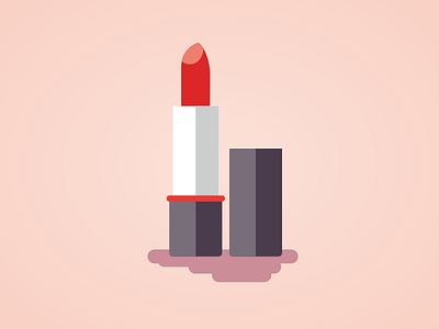 Flat Design Lipstick beauty flat design icon illustration illustrator lipstick
