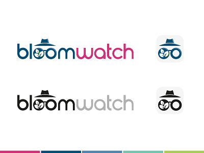 Bloomwatch logotype bloom icon logotype product design spy typography