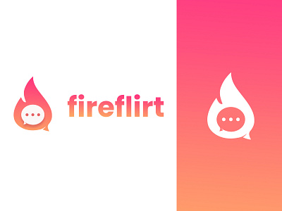 fireflirt 2nd branding clean design gradient gradients illustration interface logo smooth typography