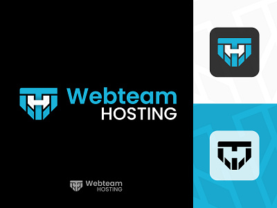 webteam HOSTING logo app branding design flat gradient gradients logo smooth typography user web
