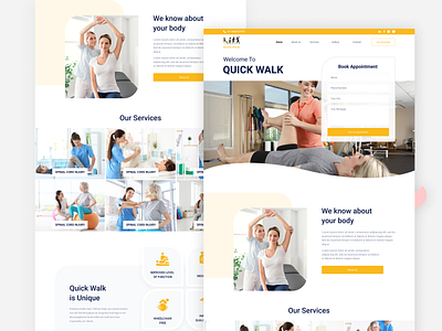 Physiotherapy Exercises Website Design 3d animation app branding design graphic design illustration logo motion graphics ui vector websitedesign