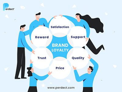 Perdect Brand Loyalty Illustration Design