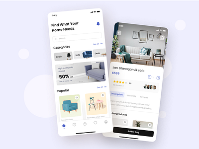 Furniture e Commerce App Design