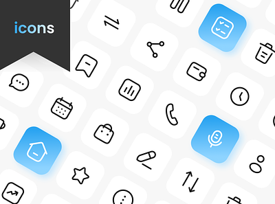 icons Design Set 💎 app branding design graphic design icon illustration logo typography ui ux vector