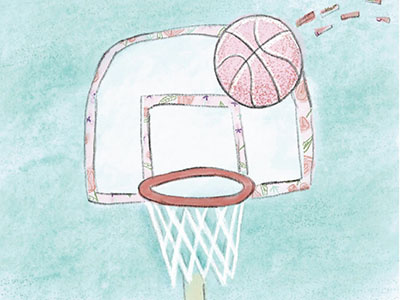 Hey Dribble! apple pencil basketball illustration pattern pink procreate app texture
