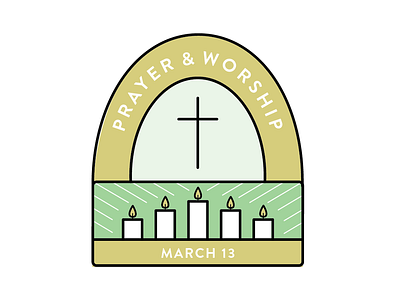Prayer & Worship Icon candle cross icon prayer vector worship