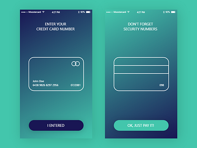 daily ui #002 adobe xd app checkout credit card daily ui ios payment